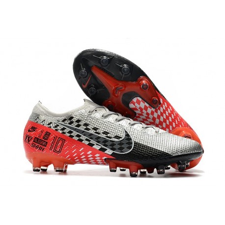 Nike Mercurial Vapor XIII Elite AG-PRO Neymar Platine Noir Rouge