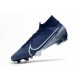 Nike Crampons Football Mercurial Superfly 7 Elite SE FG Bleu Blanc