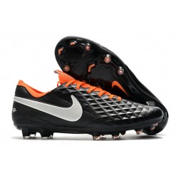 Crampons Neuf Nike Tiempo Legend VIII Elite FG Noir Blanc Orange