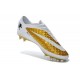 Chaussure De Football - Nike Hypervenom Phantom FG - Terrain Sec - Chaussure Homme Premium Or Blanc