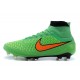 2015 Chaussures Football Magista Obra FG Pas Cher Vert Orange Noir