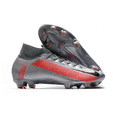 Nike Mercurial Superfly VII Elite DF FG Gris Noir Cramoisi