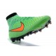 2015 Chaussures Football Magista Obra FG Pas Cher Vert Orange Noir