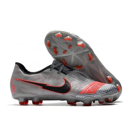 Nike Nouvel Crampon Phantom VNM Elite FG - Gris Noir Rouge