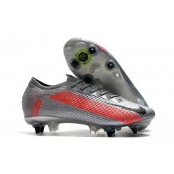 Nike Mercurial Vapor 13 Elite SG-Pro AC Neighbourhood -Gris Noir Rouge