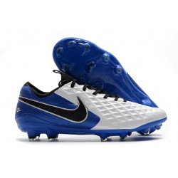 Nike Tiempo Legend 8 Elite FG ACC Blanc Bleu Noir