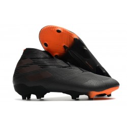 Crampons de Football adidas Nemeziz 19+ FG Noir Signal Orange