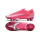 Chaussures Nike Mercurial Vapor XIII Elite FG x Mbappe Rose Blanc Noir