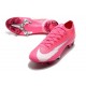 Chaussures Nike Mercurial Vapor XIII Elite FG x Mbappe Rose Blanc Noir