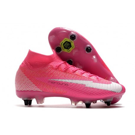 Nike Mercurial Superfly 7 Elite SG-Pro AC x Mbappe Rose Blanc Noir