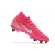 Nike Mercurial Superfly 7 Elite SG-Pro AC x Mbappe Rose Blanc Noir