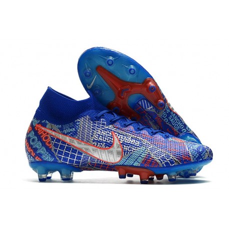 Nike Mercurial Superfly VII Elite AG-PRO Sancho Bleu Blanc Vert Noir