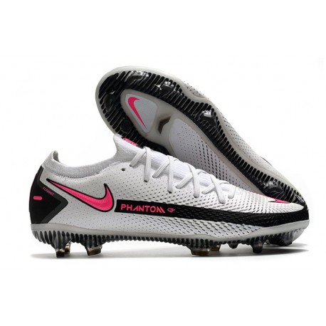 Nouvelle chaussure de football Phantom GT Elite FG Blanc Rose Noir