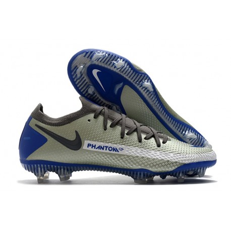 Nouvelle chaussure de football Phantom GT Elite FG Gris Noir Bleu