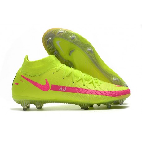 Nike Phantom GT Elite DF DF FG Crampons Vert Rose