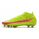 Nike Phantom GT Elite DF DF FG Crampons Vert Rose