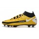 Nike Phantom GT Elite DF DF FG Crampons Jaune Noir Blanc