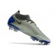 Nike Phantom GT Elite DF DF FG Crampons Argent Bleu