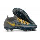 Nike Phantom GT Elite DF DF FG Crampons Bleu Gris Jaune