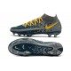 Nike Phantom GT Elite DF DF FG Crampons Bleu Gris Jaune