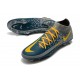 Nike Phantom GT Elite DF DF FG Crampons Bleu Gris Jaune