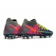 Nike Phantom GT Elite DF DF FG Crampons Gris Bleu Rose