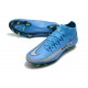 Nike Phantom GT Elite DF DF FG Crampons Bleu Argent