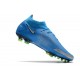 Nike Phantom GT Elite DF DF FG Crampons Bleu Argent