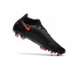 Nike Phantom GT Elite DF DF FG Crampons Noir Rouge Chili Gris fumee