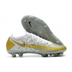 Nouvelle chaussure de football Phantom GT Elite FG Blanc Or