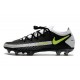 Nike Nouvel Crampons 2021 Phantom GT Elite FG Noir Gris Jaune