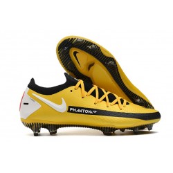 Nike Nouvel Crampons 2021 Phantom GT Elite FG Jaune Noir Blanc