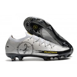 Nike Nouvel Crampons 2021 Phantom GT Scorpion Elite FG Argent Noir