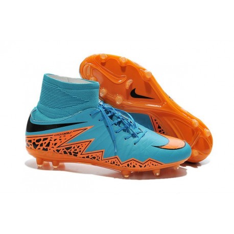 Hommes Chaussures Nike HyperVenom Phantom 2 FG Orange Noir Bleu