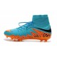 Hommes Chaussures Nike HyperVenom Phantom 2 FG Orange Noir Bleu