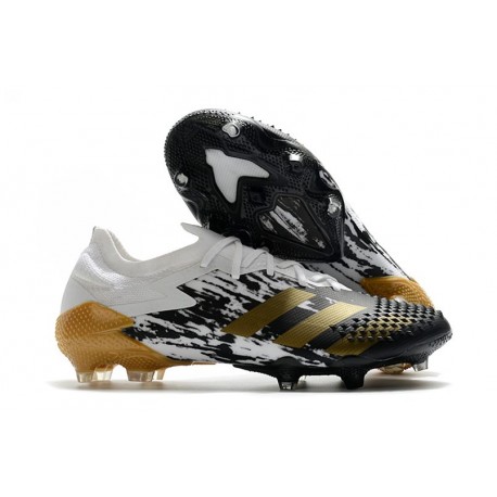 Nouvelle adidas Predator Mutator 20.1 Low FG Blanc Noir Or