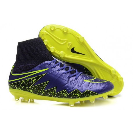 Nouveau Cramons Nike HyperVenom Phantom 2 FG Violet Noir Jaune