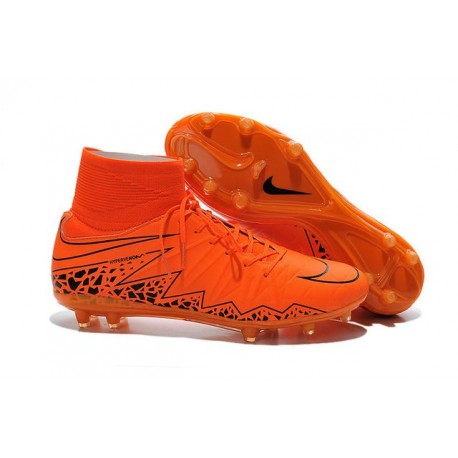 Hommes Chaussures Nike HyperVenom Phantom 2 FG Noir Orange