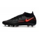 Nike Neuf Phantom GT Elite DF AG-PRO Noir Rouge Chili Gris fumee