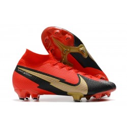 Nike Mercurial Superfly VII Elite DF FG Rouge Noir Or