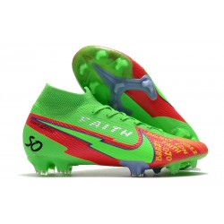 Nike Mercurial Superfly VII Elite DF FG Vert Rouge