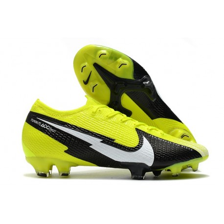 Nike Nouveaux Mercurial Vapor 13 Elite FG Jaune Noir Blanc