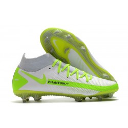 Nike Phantom GT Elite DF DF FG Crampons Blanc Vert