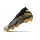 Crampons de Football adidas Nemeziz 19+ FG Blanc Or Metallique Noir