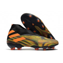 Crampons de Football adidas Nemeziz 19+ FG Vert Orange Noir