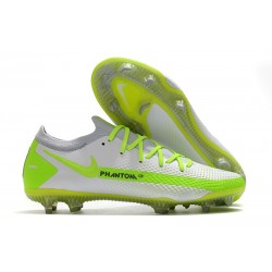 Nike Nouvel Crampons 2021 Phantom GT Elite FG Blanc Vert