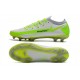 Nike Nouvel Crampons 2021 Phantom GT Elite FG Blanc Vert