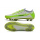 Nike Nouvel Crampons 2021 Phantom GT Elite FG Blanc Vert