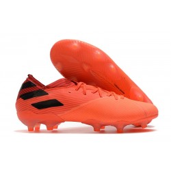 Chaussures de Foot adidas Nemeziz 19.1 FG Corail Noir Rouge Goire