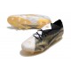 Chaussures de Foot adidas Nemeziz 19.1 FG Blanc Or Metallique Noir